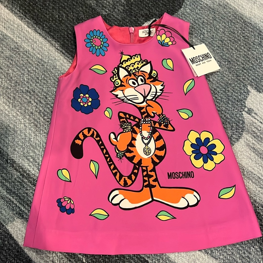 Moschino Baby purple tiger dress 9 - 12 months NEW NWT